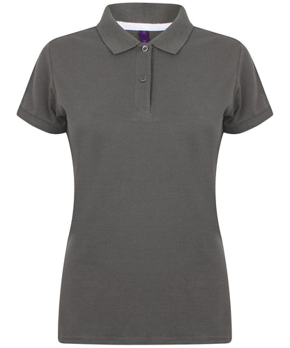 Women's micro-fine piqué polo shirt