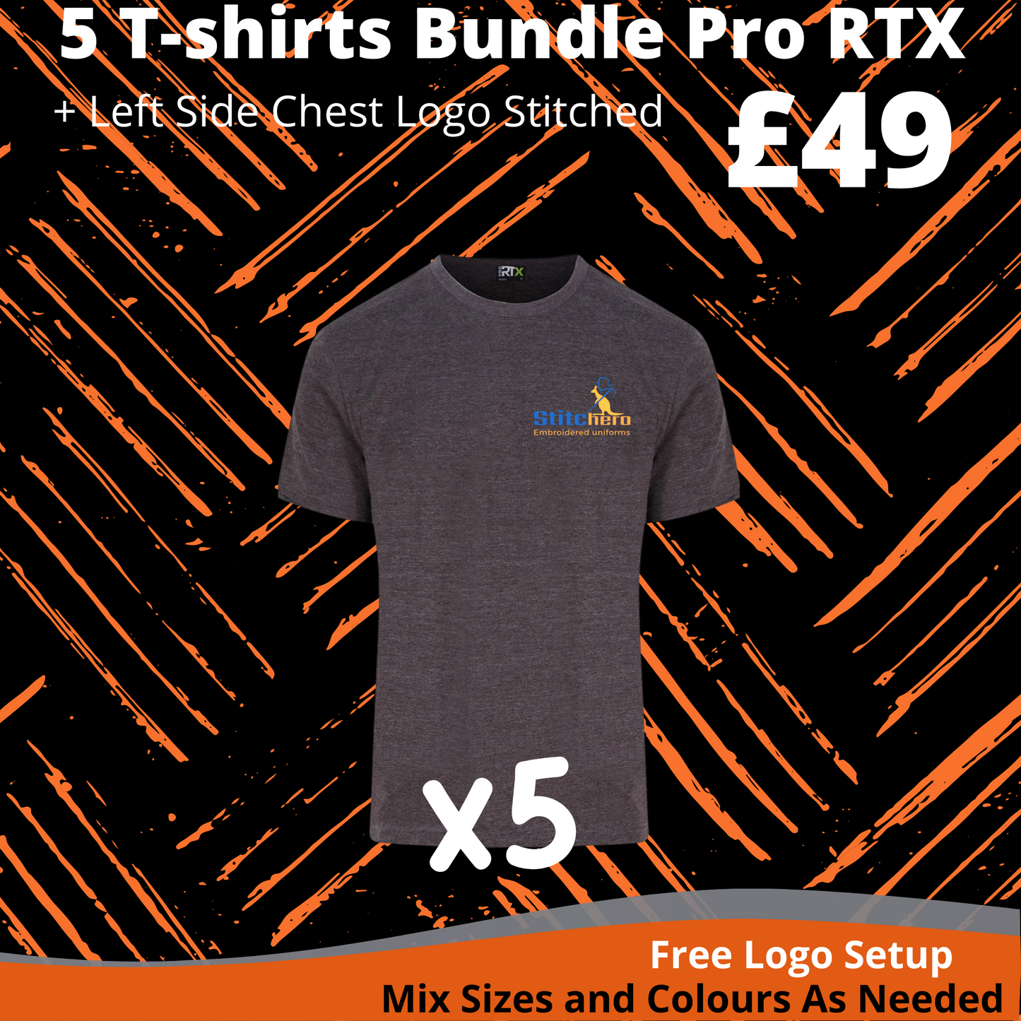 5 T-shirts Deal Pro RTX